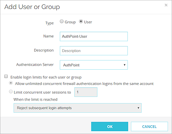 Screenshot of the Add User or Group window.